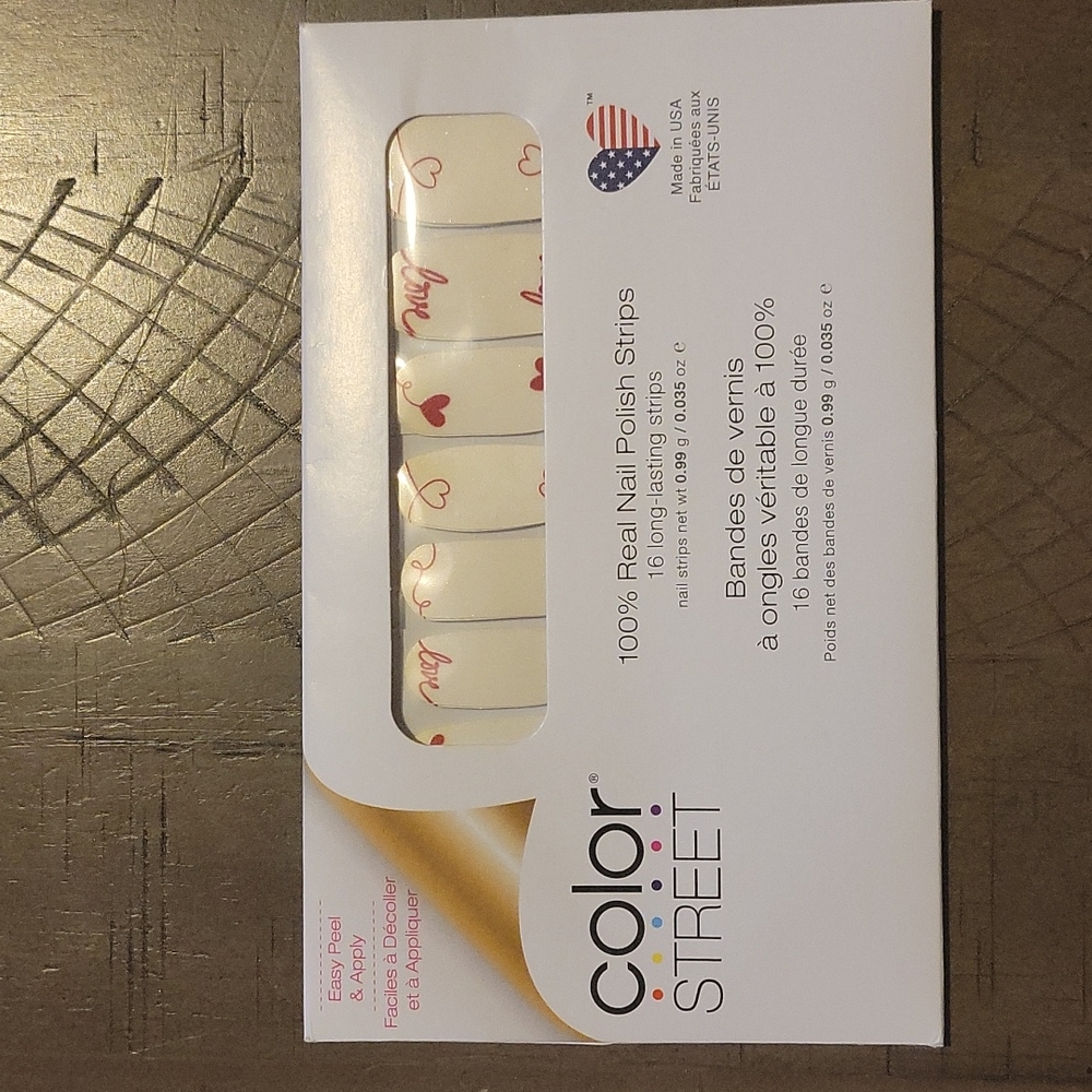 New and sealed nail polish strips.  Color Street Retired Love letter.